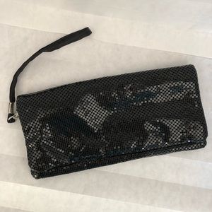 Black Sequin Clutch, EUC